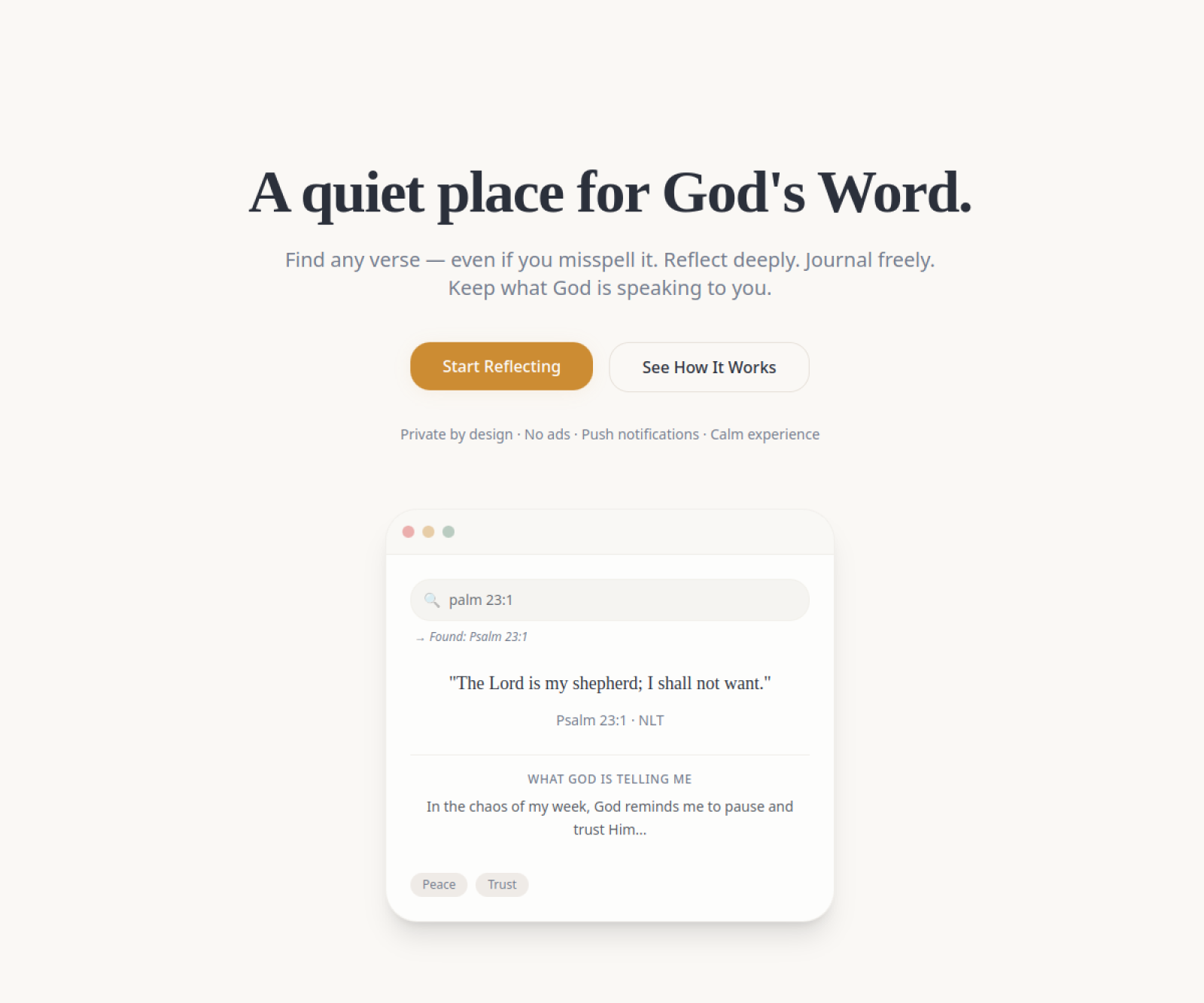 StillWord landing page screenshot